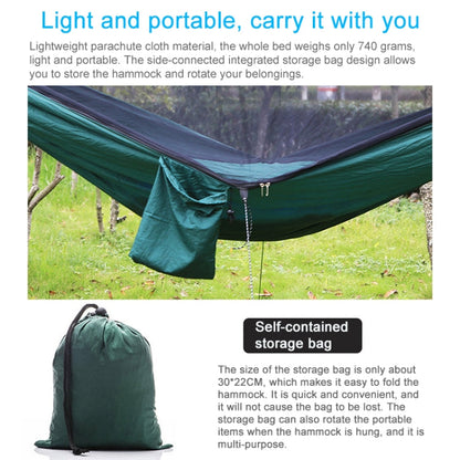 Avelena | Tragbare Outdoor-Hängematte mit Moskitonetzen (Armeegrün)