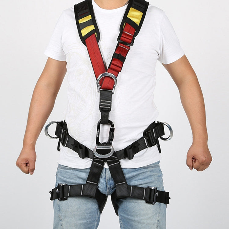Avelena | XINDA XDA9516 Outdoor Klettern Polyester Hochfestes Draht Verstellbarer Abstieg Ganzkörper Sicherheitsgurt