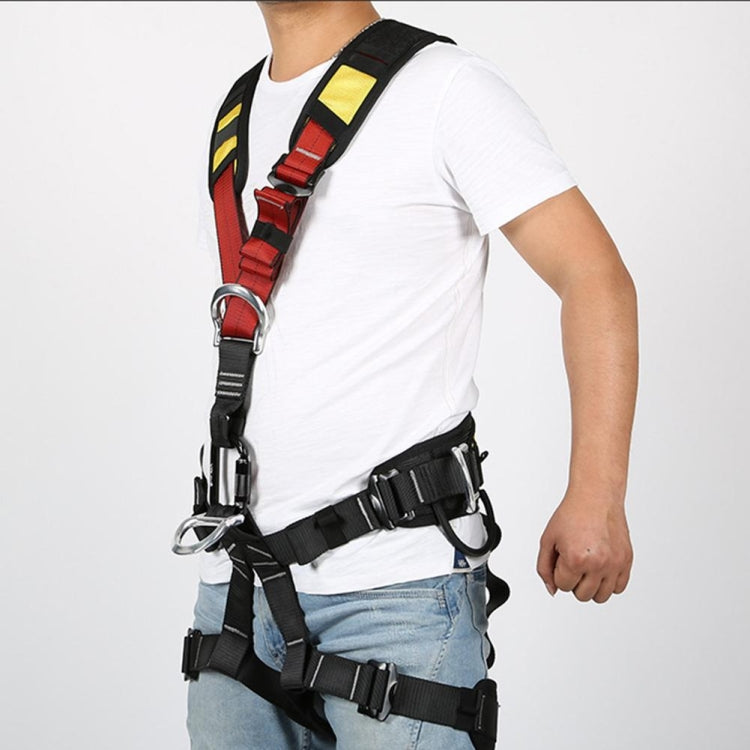 Avelena | XINDA XDA9516 Outdoor Klettern Polyester Hochfestes Draht Verstellbarer Abstieg Ganzkörper Sicherheitsgurt