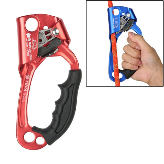 Avelena | XINDA TP-8606 Outdoor Felsklettern Luftarbeit Anti-Fall Handheld Seilgreifer für 8-12mm Durchmesser Seil Rechts(Rot)