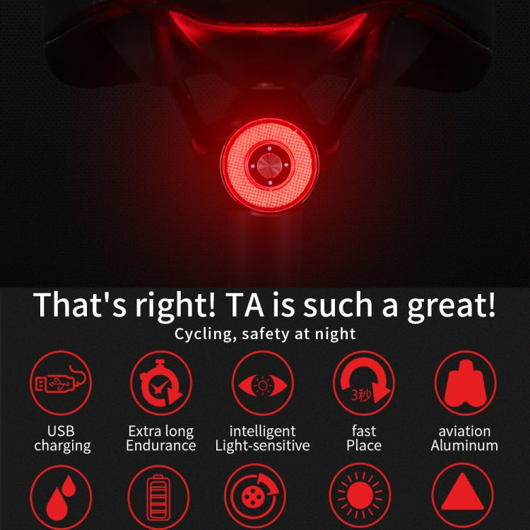 Avelena | Antusi Q5 Fahrrad Rücklicht Automatische Bremsinduktions Rücklichter