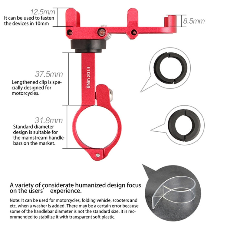 Avelena | GUB Plus 6 Aluminiumlegierung MTB Fahrrad Handyhalter (Titanfarbe)