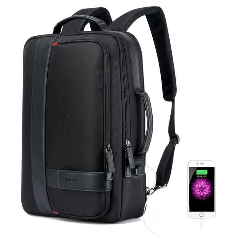 Avelena | Bopai 751-006561 Große Kapazität Business Casual Atmungsaktive Laptop-Rucksack mit externem USB-Anschluss, Größe: 29 x 16 x 44 cm (Schwarz)