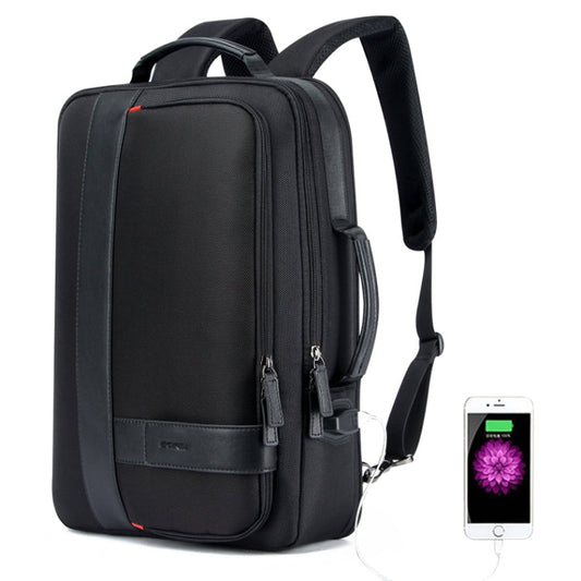 Avelena | Bopai 751-006561 Große Kapazität Business Casual Atmungsaktive Laptop-Rucksack mit externem USB-Anschluss, Größe: 29 x 16 x 44 cm (Schwarz)