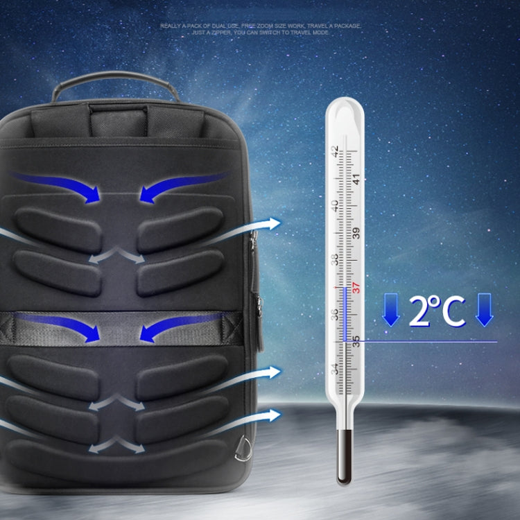 Avelena | Bopai 751-006561 Große Kapazität Business Casual Atmungsaktive Laptop-Rucksack mit externem USB-Anschluss, Größe: 29 x 16 x 44 cm (Schwarz)