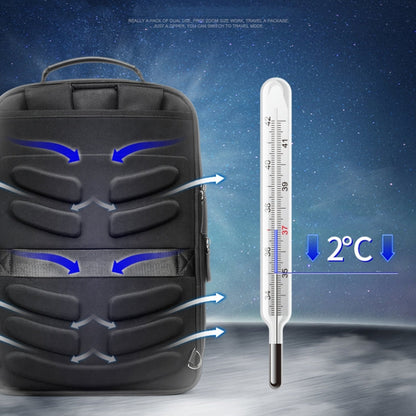 Avelena | Bopai 751-006561 Große Kapazität Business Casual Atmungsaktive Laptop-Rucksack mit externem USB-Anschluss, Größe: 29 x 16 x 44 cm (Schwarz)