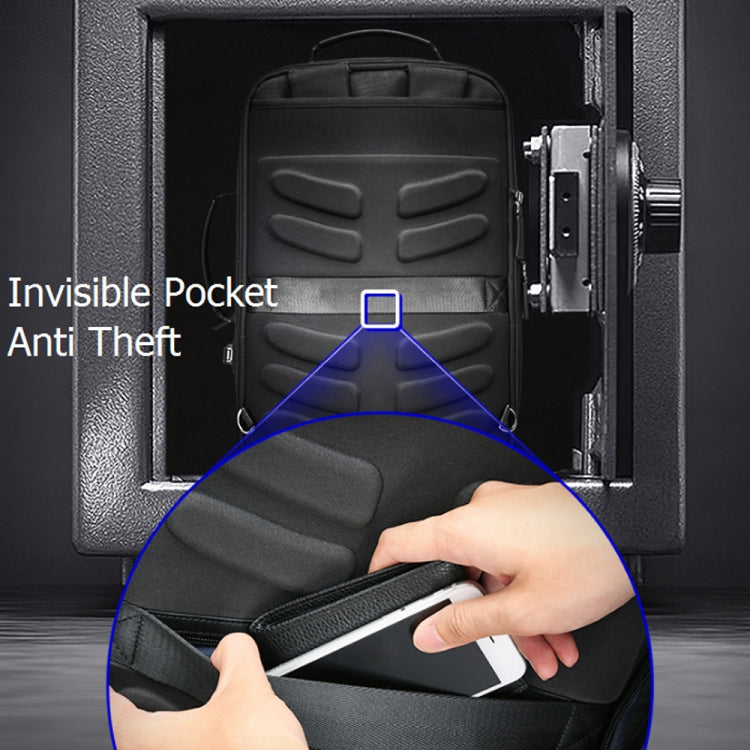 Avelena | Bopai 751-006561 Große Kapazität Business Casual Atmungsaktive Laptop-Rucksack mit externem USB-Anschluss, Größe: 29 x 16 x 44 cm (Schwarz)