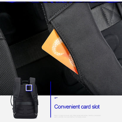Avelena | Bopai 751-006561 Große Kapazität Business Casual Atmungsaktive Laptop-Rucksack mit externem USB-Anschluss, Größe: 29 x 16 x 44 cm (Schwarz)