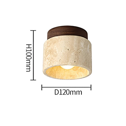 Avelena | Lumizen Luxe Japanisch Inspiriertes Led Stimmungslicht mit Travertin und Holz