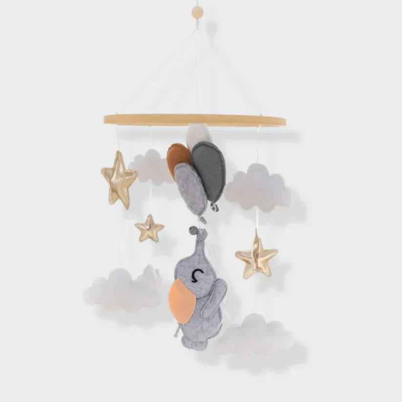 Avelena | SkyWhirl – Beruhigendes Holzspielzeug-Mobile ohne Batterie | für Baby