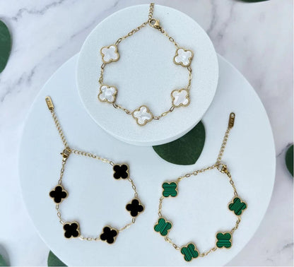 Avelena | Kleeblatt Glück Armband | Elegant und Hypoallergen | Verstellbar