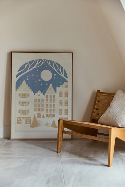 Avelena | Papercut Winter In Der Stadt, Plakat