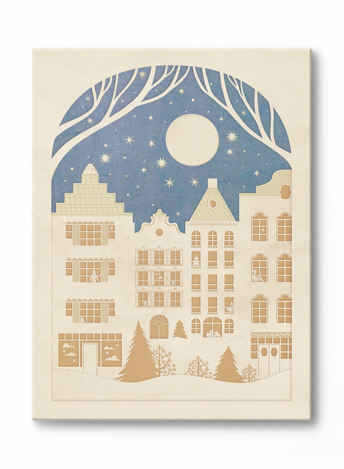 Avelena | Papercut Winter In Der Stadt, Plakat