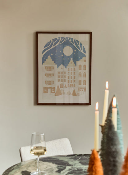 Avelena | Papercut Winter In Der Stadt, Plakat