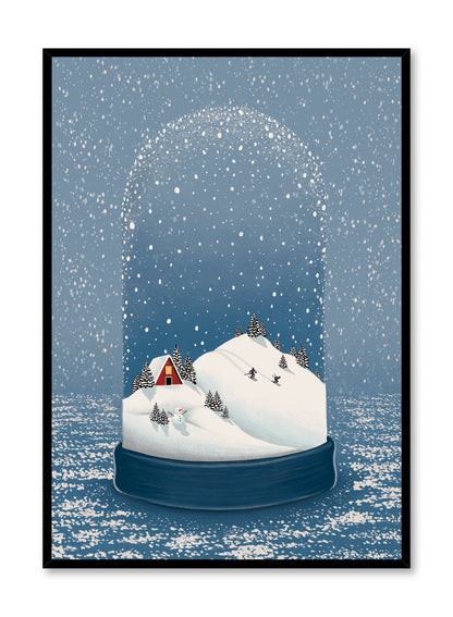 Avelena | Magische Winter Schnee Globe, Plakat
