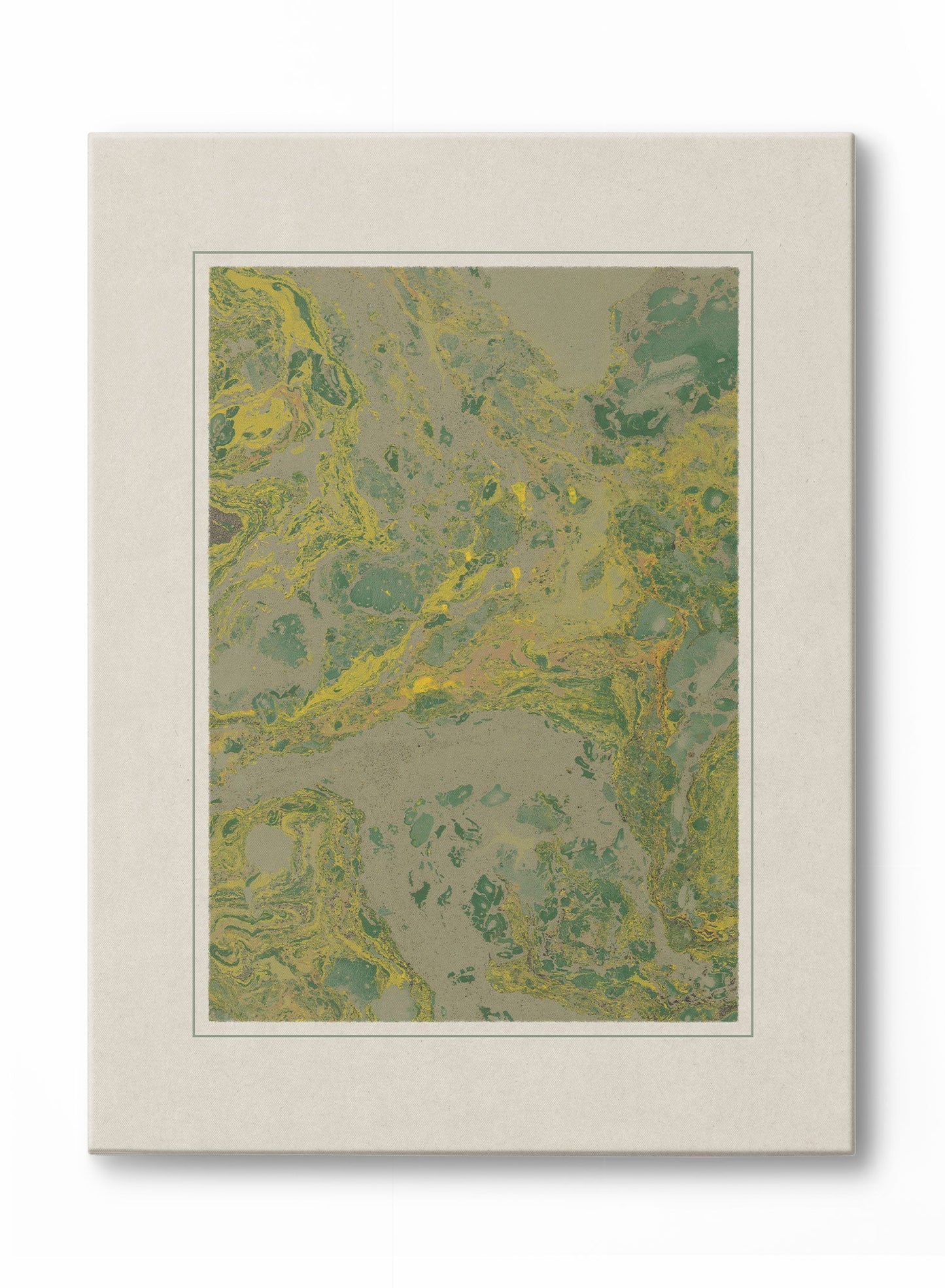 Avelena | Florentine Marmor Muster In Citrin, Canvas