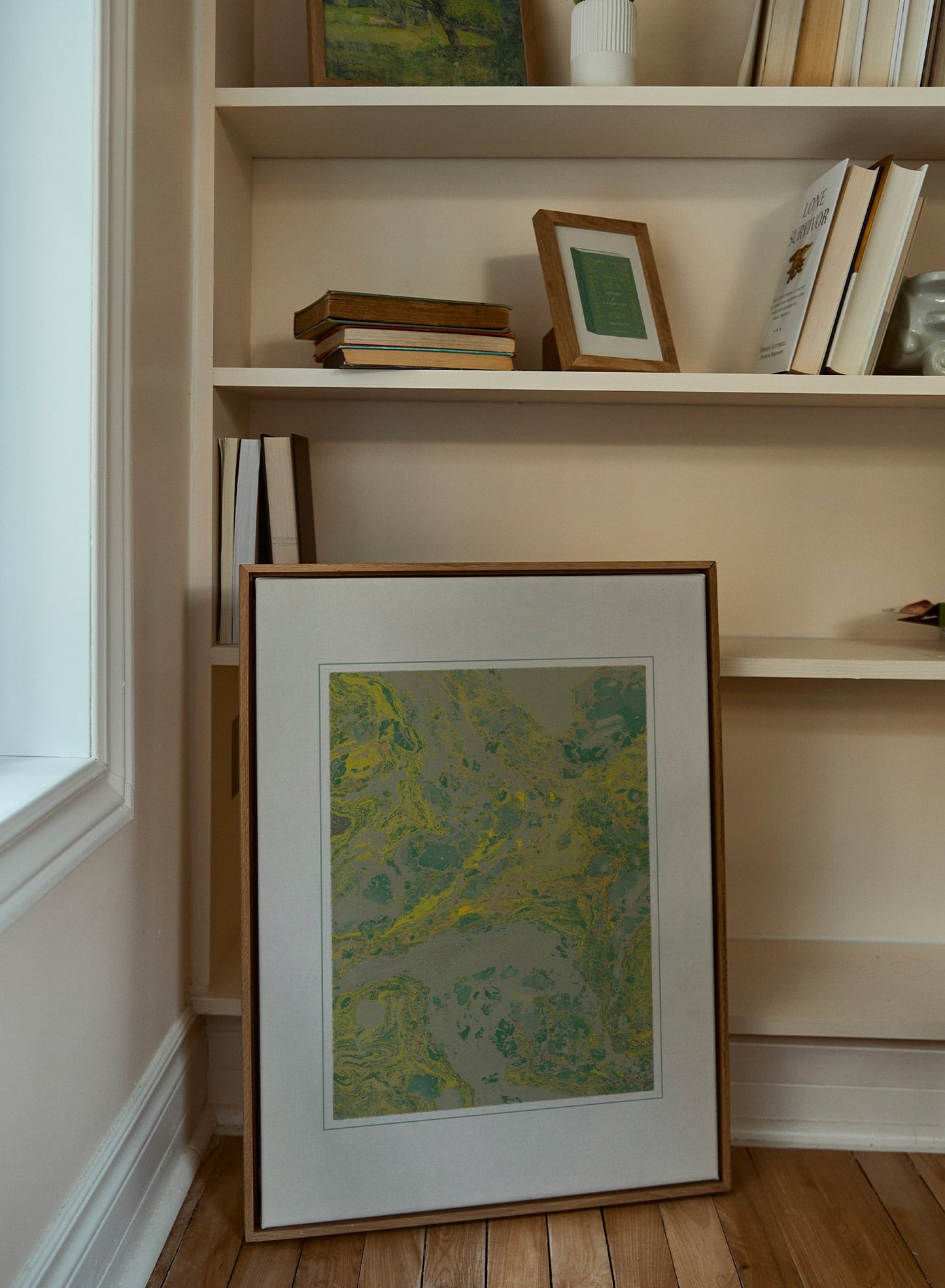 Avelena | Florentine Marmor Muster In Citrin, Canvas