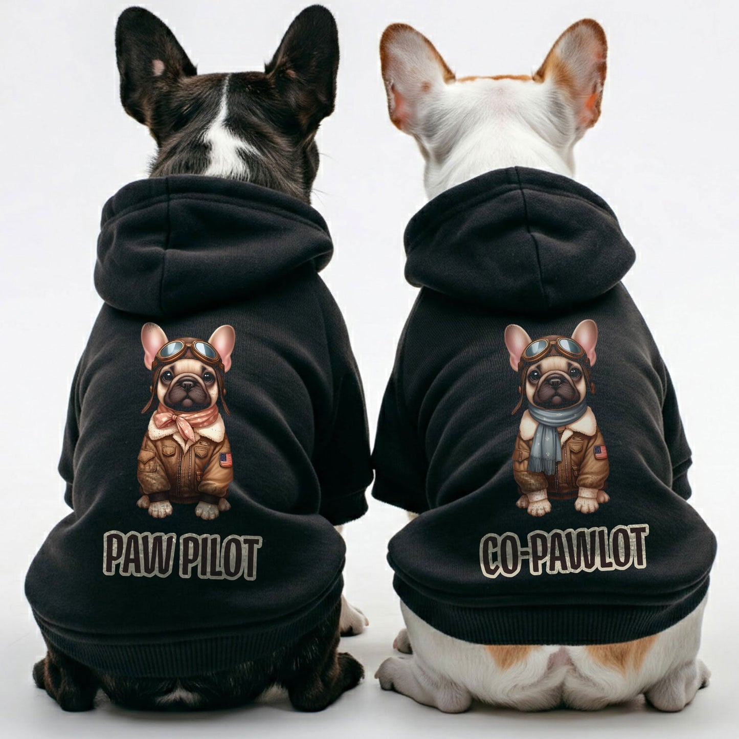 Avelena | Paw Pilot Und Co-Pawlot - Passende Französische Bulldogge Hoodies – Stylisch, Gemütlich & Personalisierbar!