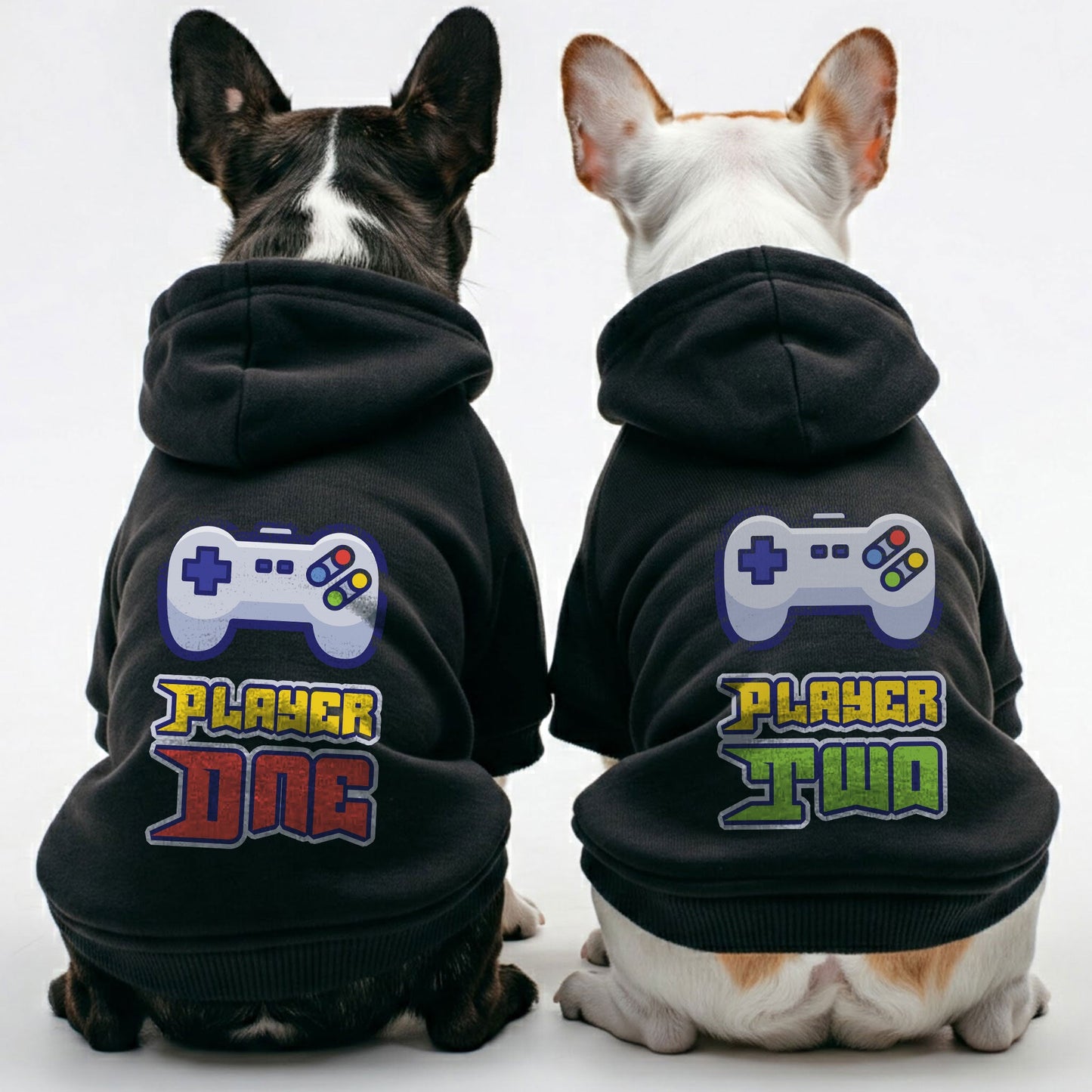 Avelena | Player One Und Player Two - Passende Französische Bulldogge Hoodies – Stylisch, Gemütlich & Personalisiert!