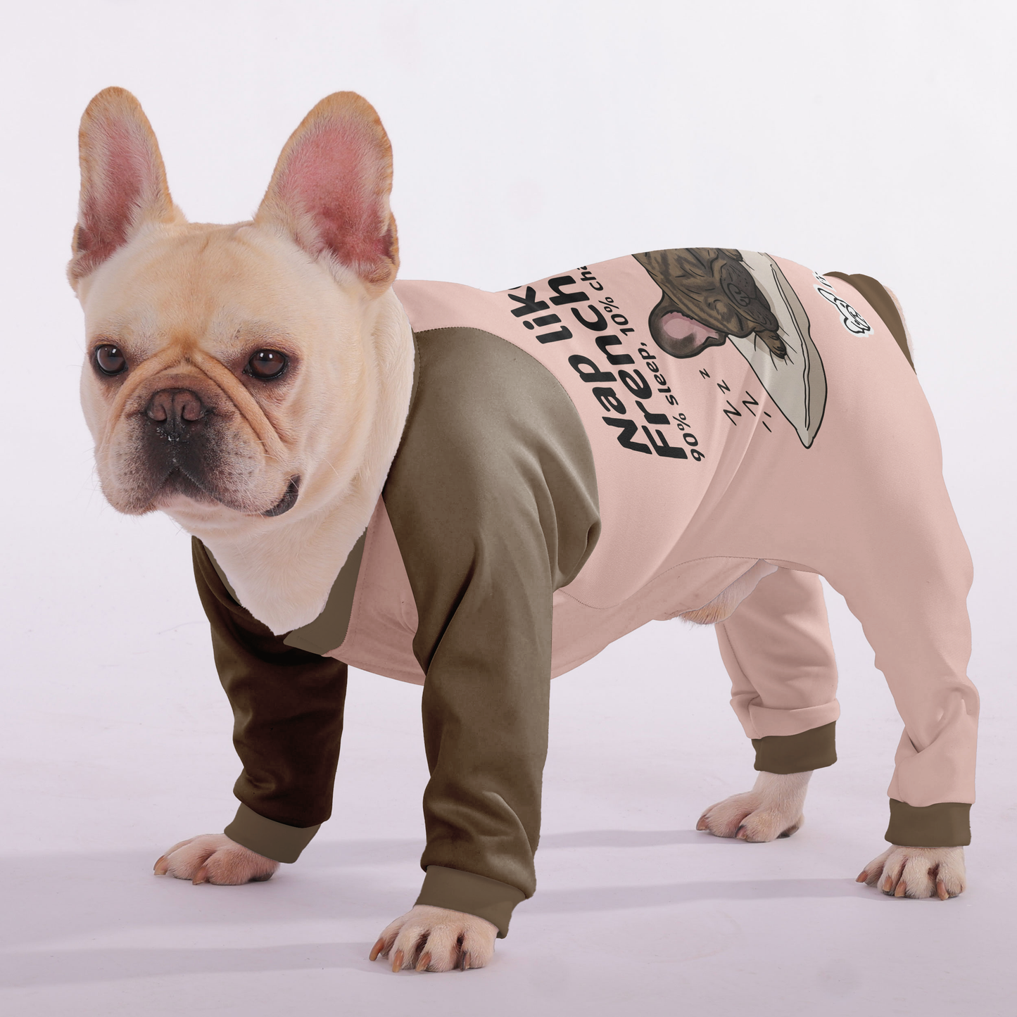 Avelena | Nap Like A Frenchie: 90% Schlaf, 10% Chaos - Frenchie Schlafanzüge – Ultra-Weich, Gemütlich & Herrlich Stylisch