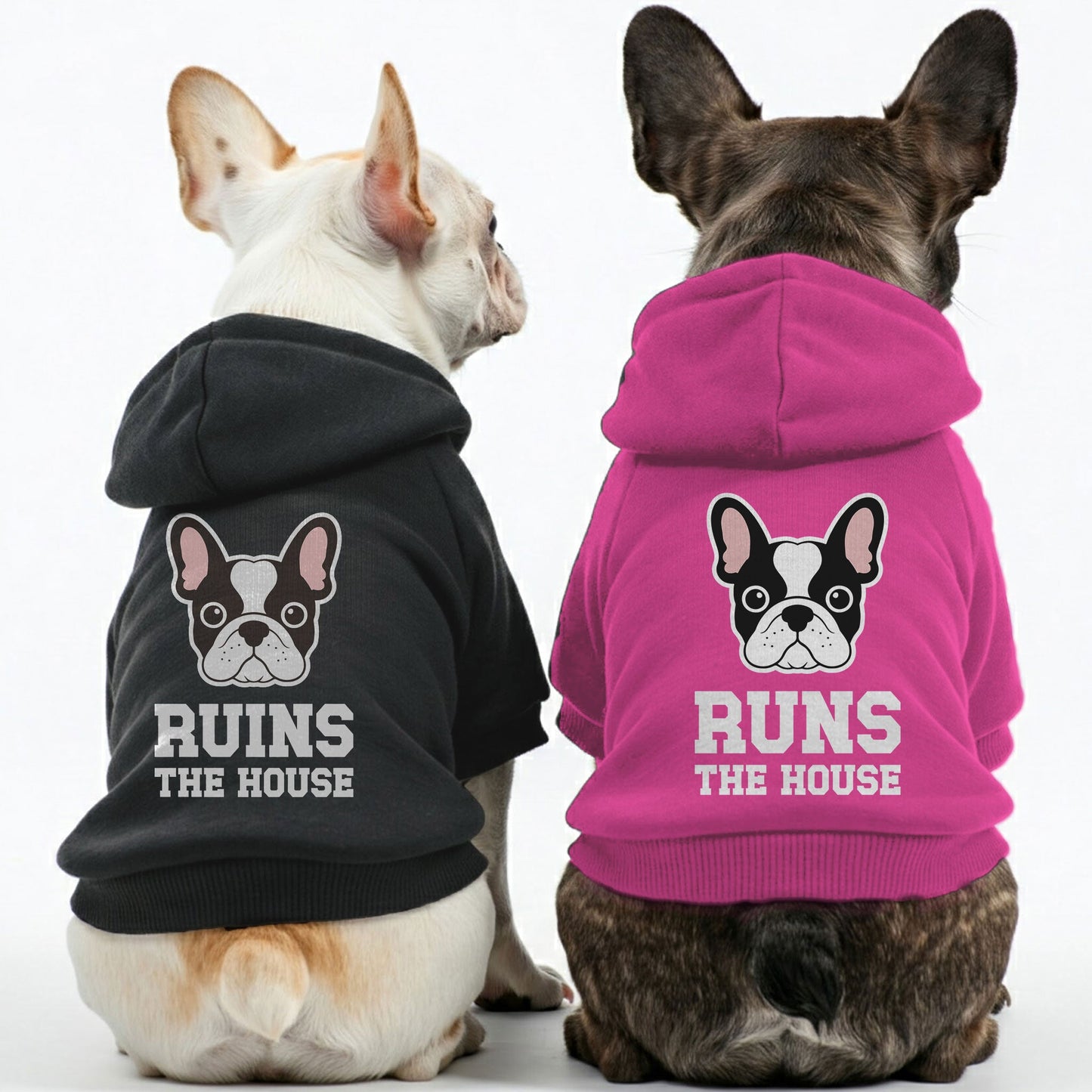Avelena | Führt Das Haus Und Ruiniert Das Haus - Passende Französische Bulldogge Hoodies – Stilvoll, Gemütlich & Personalisierbar!