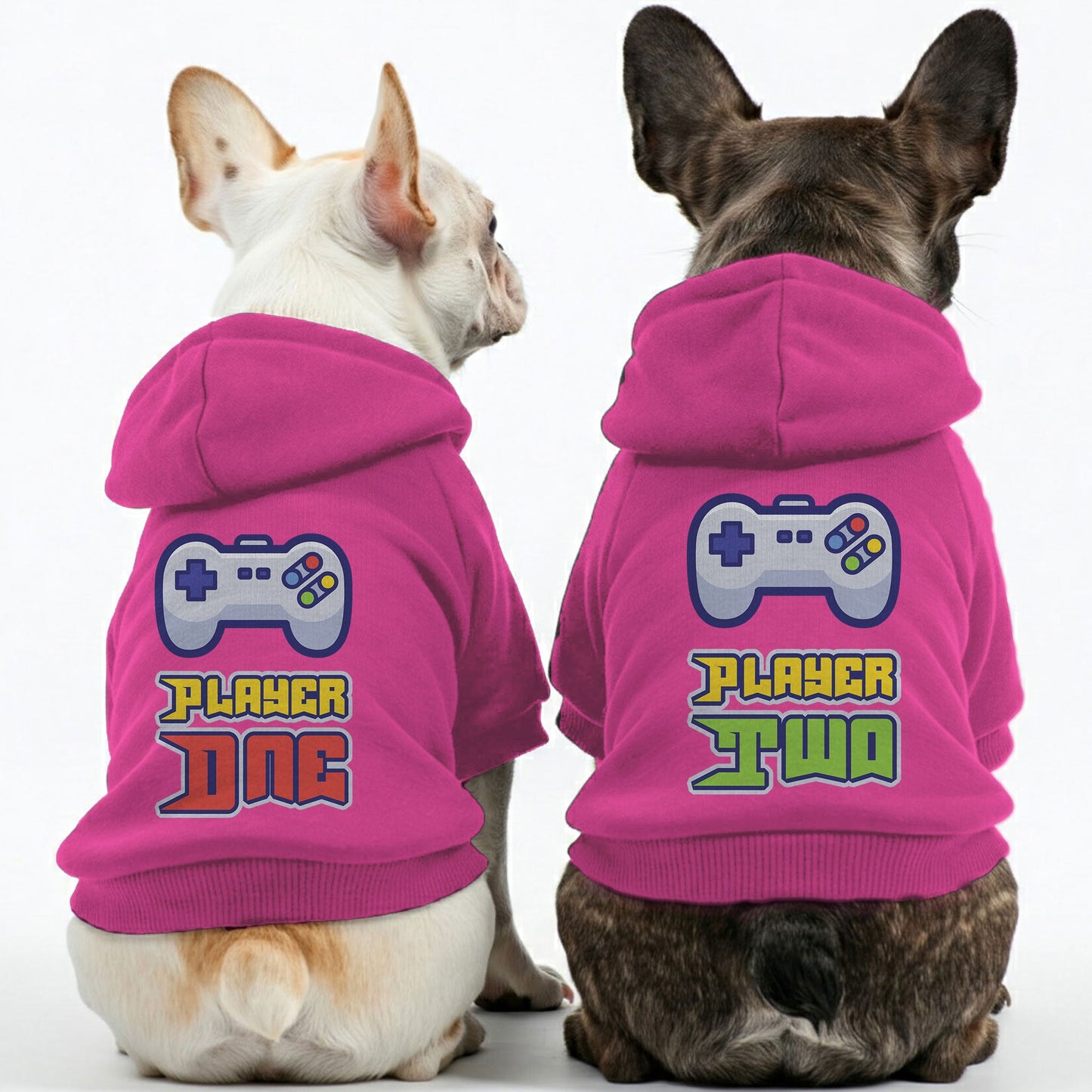 Avelena | Player One Und Player Two - Passende Französische Bulldogge Hoodies – Stylisch, Gemütlich & Personalisiert!