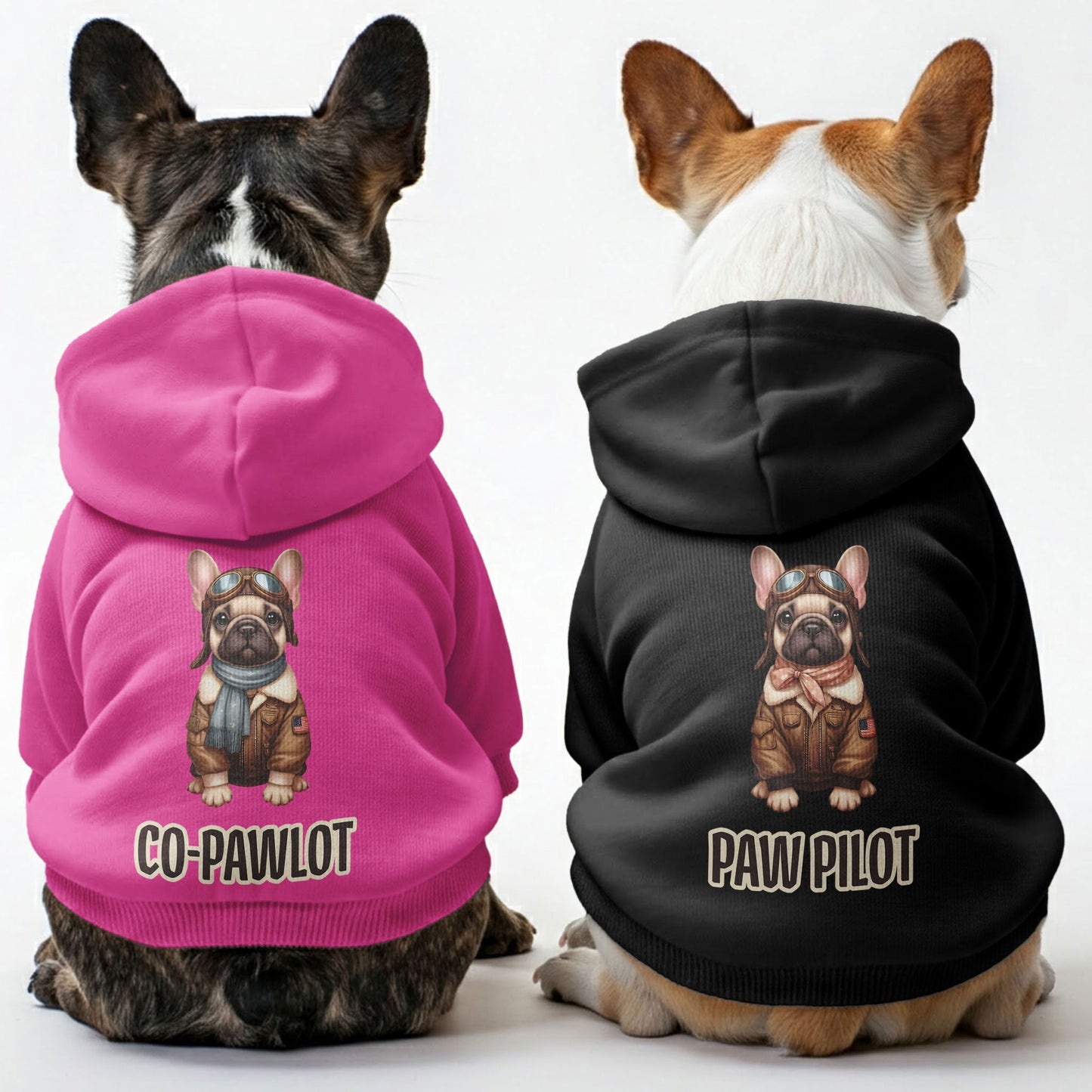 Avelena | Paw Pilot Und Co-Pawlot - Passende Französische Bulldogge Hoodies – Stylisch, Gemütlich & Personalisierbar!