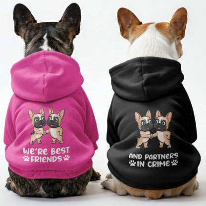 Avelena | Wir Sind Beste Freunde Und Partner In Crime - Passende Französische Bulldoggen Hoodies – Stilvoll, Gemütlich & Persönlich!