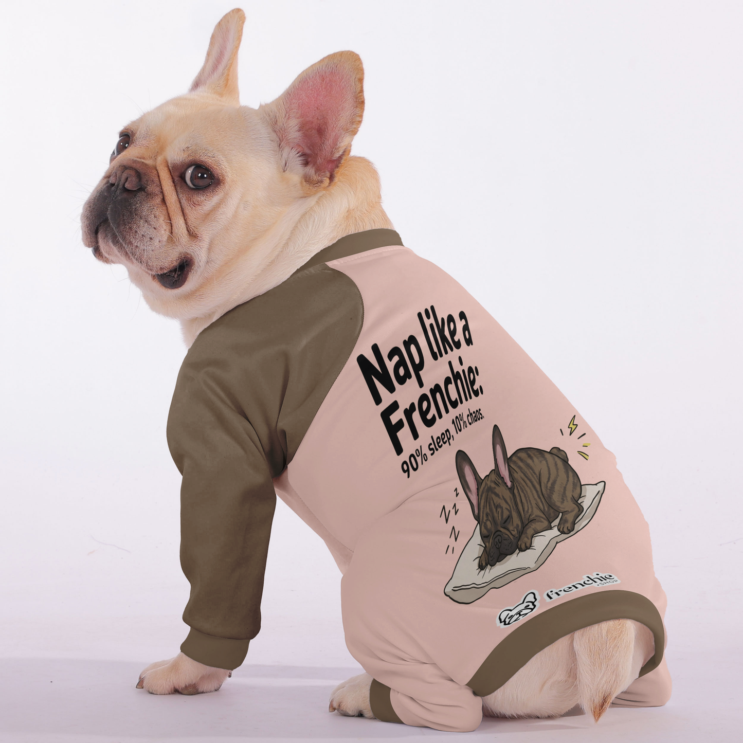 Avelena | Nap Like A Frenchie: 90% Schlaf, 10% Chaos - Frenchie Schlafanzüge – Ultra-Weich, Gemütlich & Herrlich Stylisch