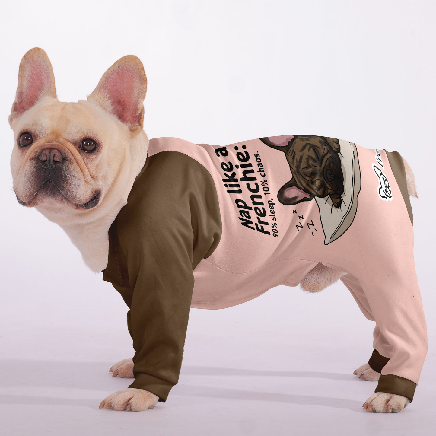 Avelena | Nap Like A Frenchie: 90% Schlaf, 10% Chaos - Frenchie Schlafanzüge – Ultra-Weich, Gemütlich & Herrlich Stylisch