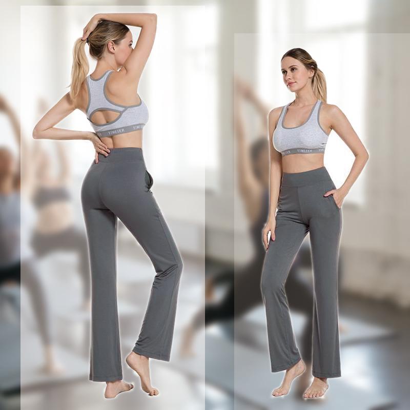 Avelena | Damen hoher Taille und ausgestelltem Bein Yogahose