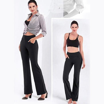 Avelena | Damen hoher Taille und ausgestelltem Bein Yogahose