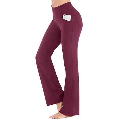 Avelena | Damen hoher Taille und ausgestelltem Bein Yogahose