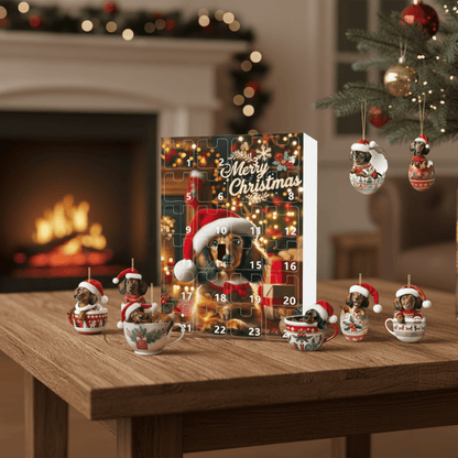 Avelena | 24-tägiger Adventskalender mit Dackelthema für Tierliebhaber