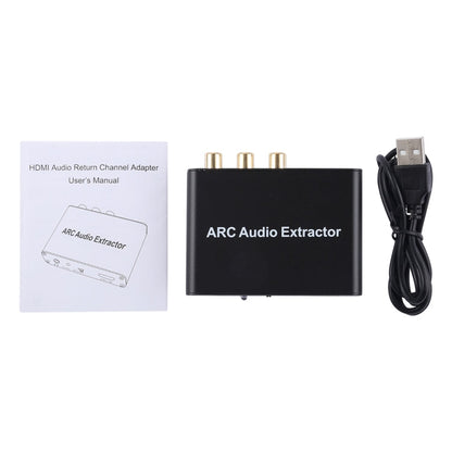 Avelena | 192KHz ARC Audio Extractor HDMI ARC zu SPDIF + Koaxial + L/R Converter Audio Rückkanal Adapter