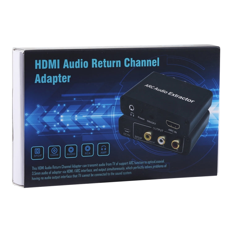 Avelena | 192KHz ARC Audio Extractor HDMI ARC zu SPDIF + Koaxial + L/R Converter Audio Rückkanal Adapter
