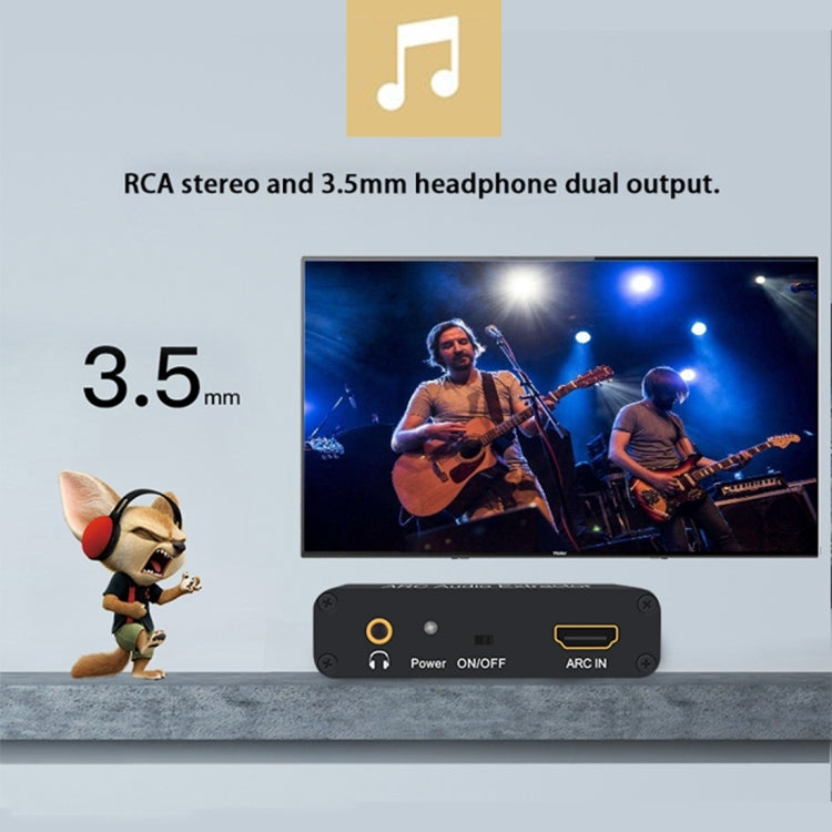Avelena | 192KHz ARC Audio Extractor HDMI ARC zu SPDIF + Koaxial + L/R Converter Audio Rückkanal Adapter