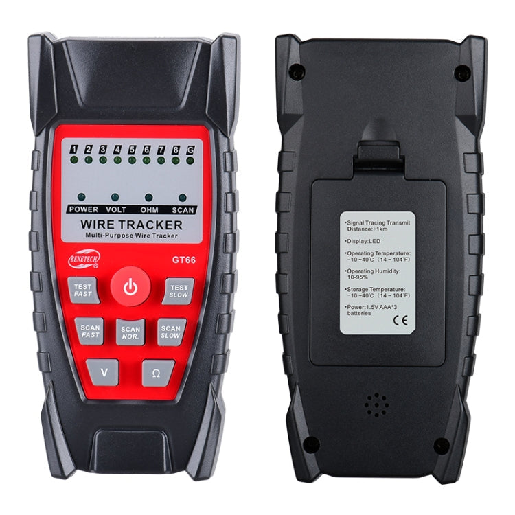 Avelena | BENETECH GT66 RJ11 / RJ45 Multifunktionaler Kabeltester Leitungsfinder Netzwerkkabeldetektor