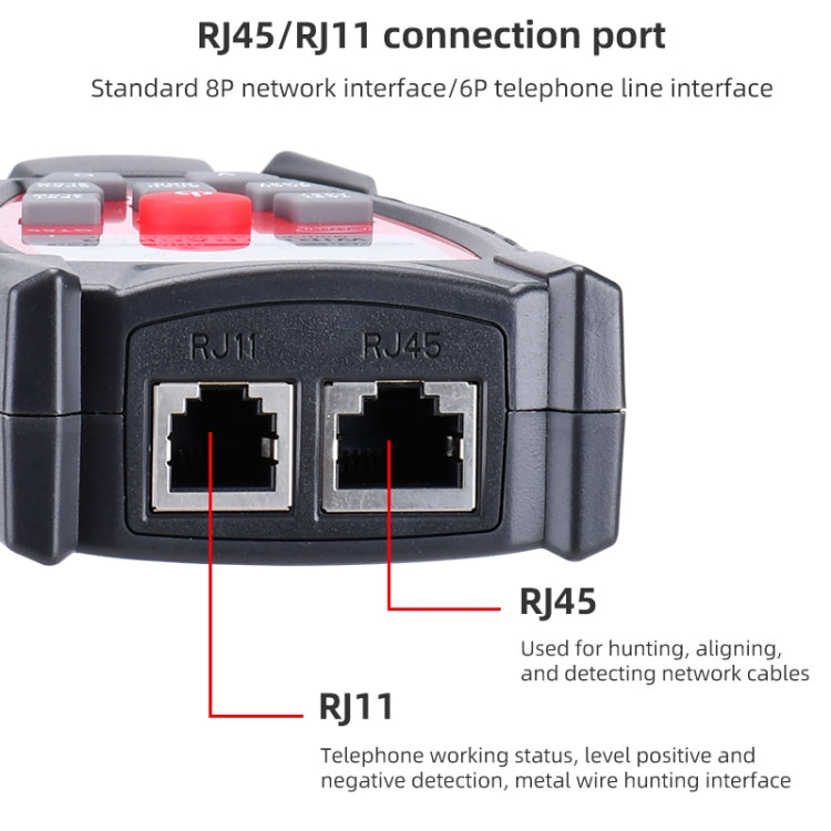 Avelena | BENETECH GT66 RJ11 / RJ45 Multifunktionaler Kabeltester Leitungsfinder Netzwerkkabeldetektor