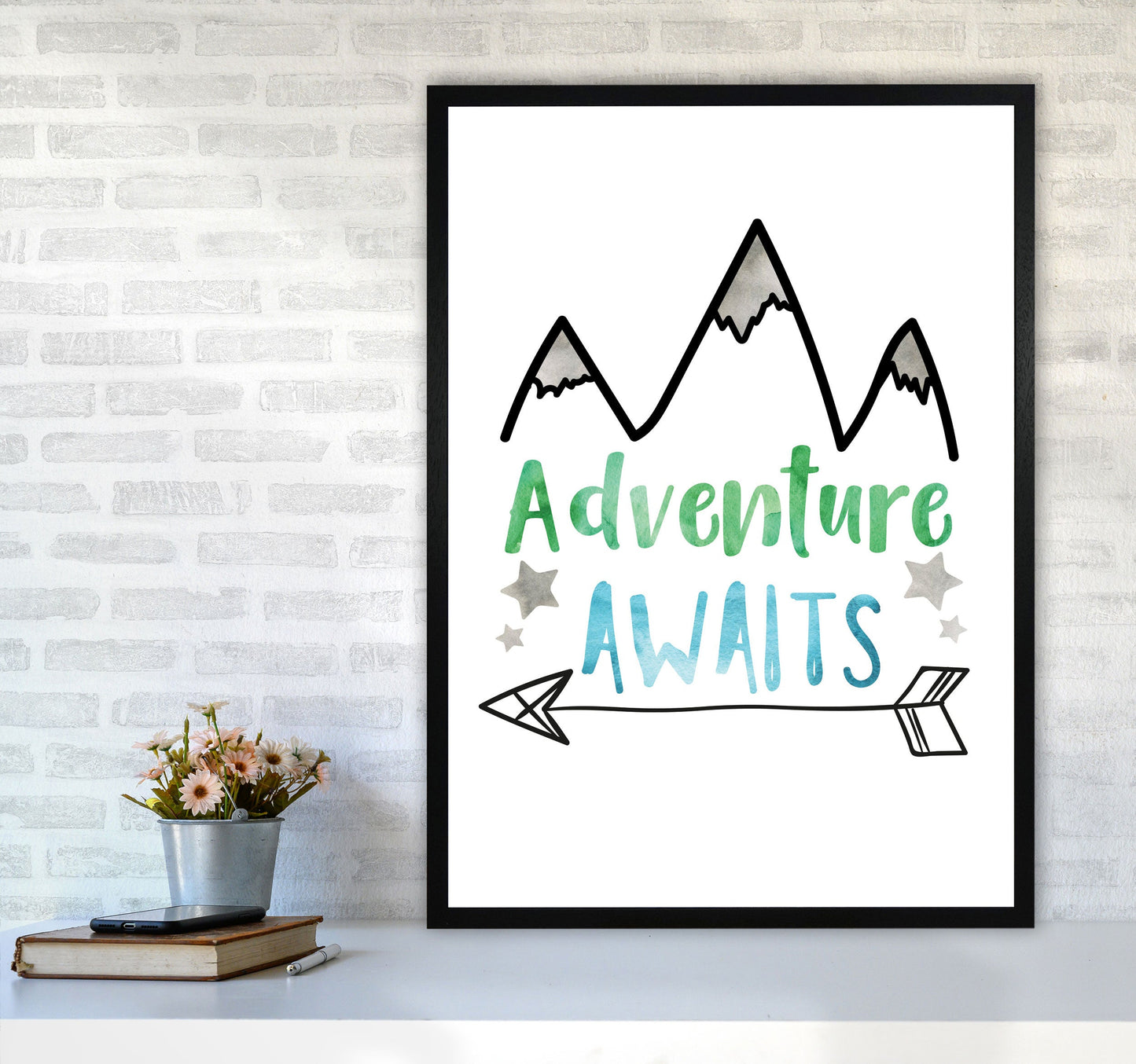 Avelena | Abenteuer warten Aquarell Modern Druck