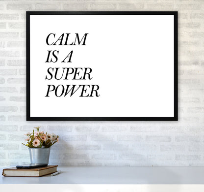 Avelena | Calm Is A Superpower Rahmen Typografie Wandkunstdruck