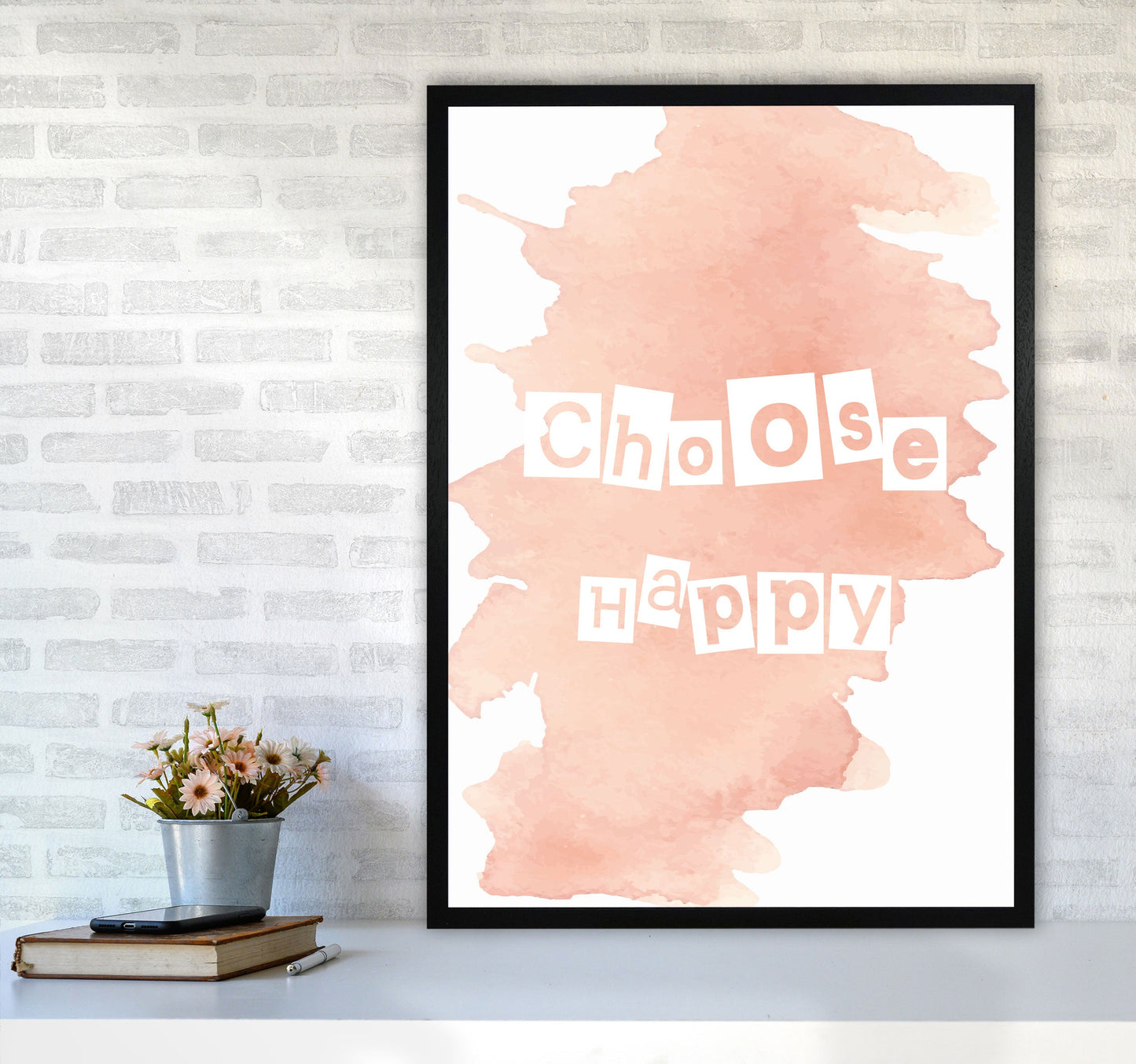Avelena | Wähle Happy Peach Aquarell Moderne Druck