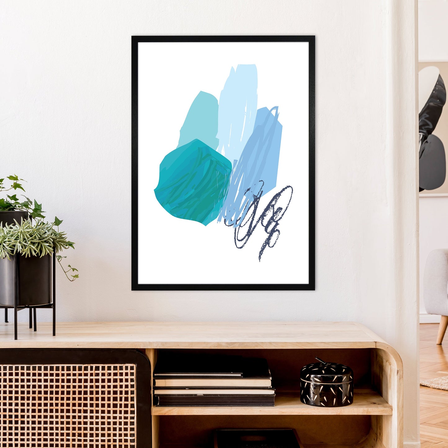 Avelena | Blaue Palette Zeichnungen Kunstdruck