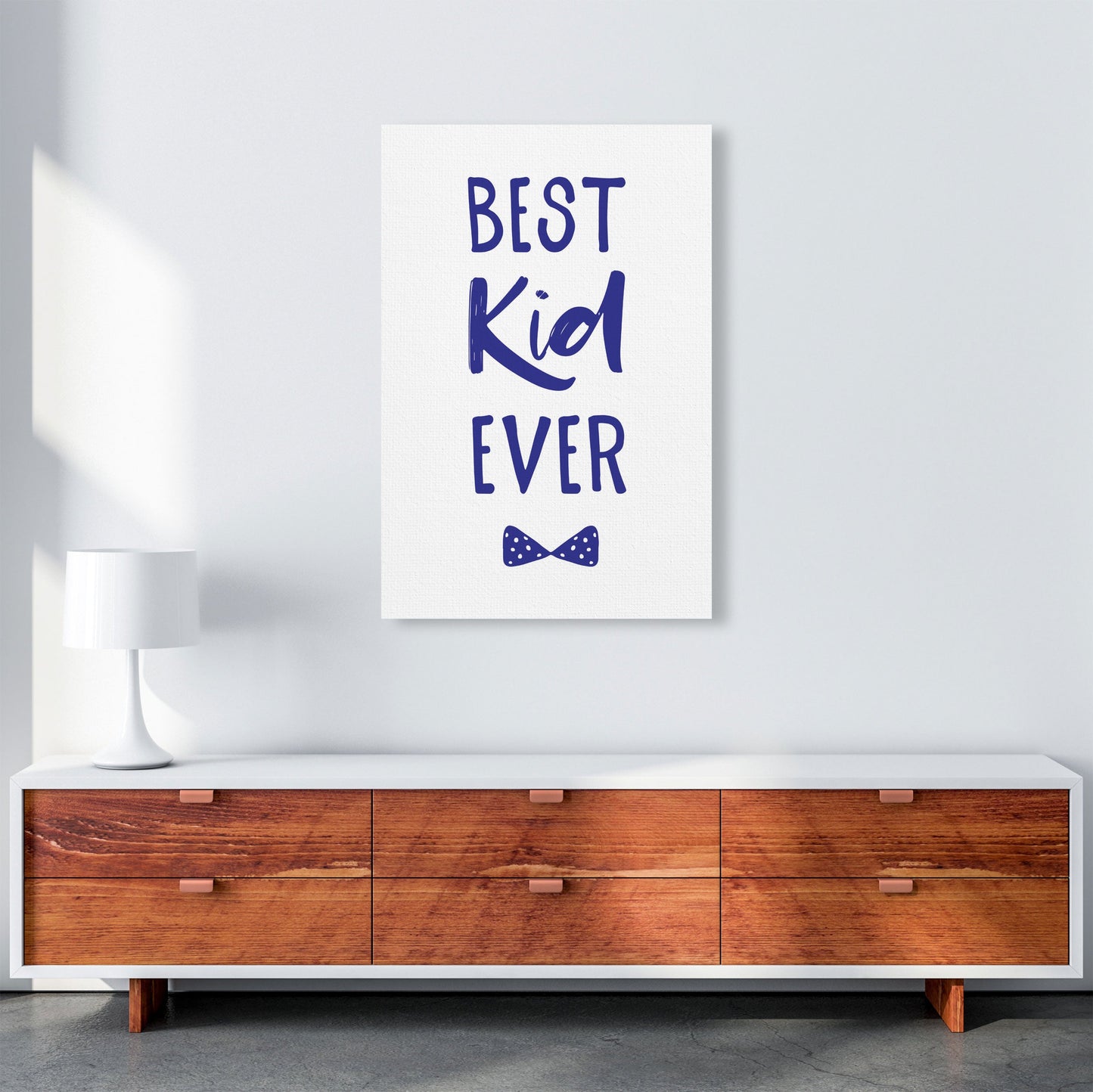 Avelena | Best Kid Ever Navy Rahmen Kinderzimmer Wandkunst Druck