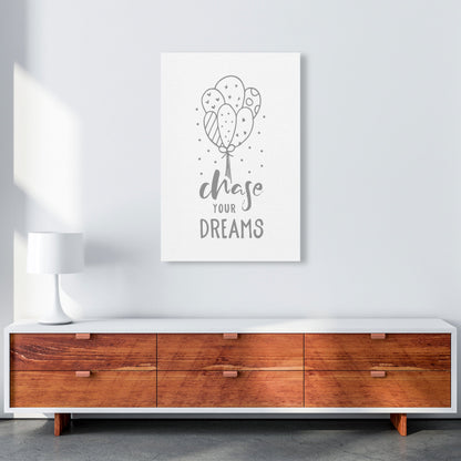 Avelena | Chase Your Dreams Grauer Rahmen Kinderzimmer Wandkunst Druck