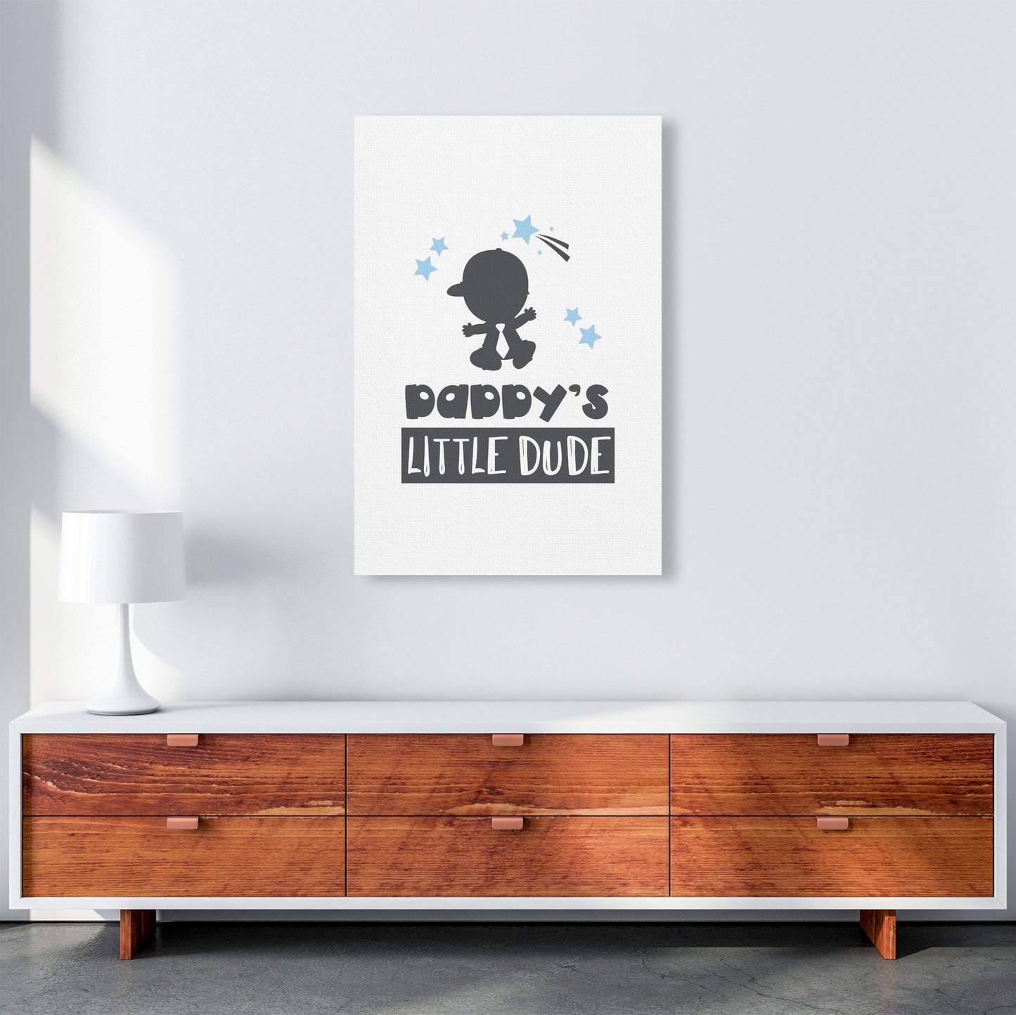 Avelena | Daddy's Little Dude Rahmen Kinderzimmer Kunstdruck