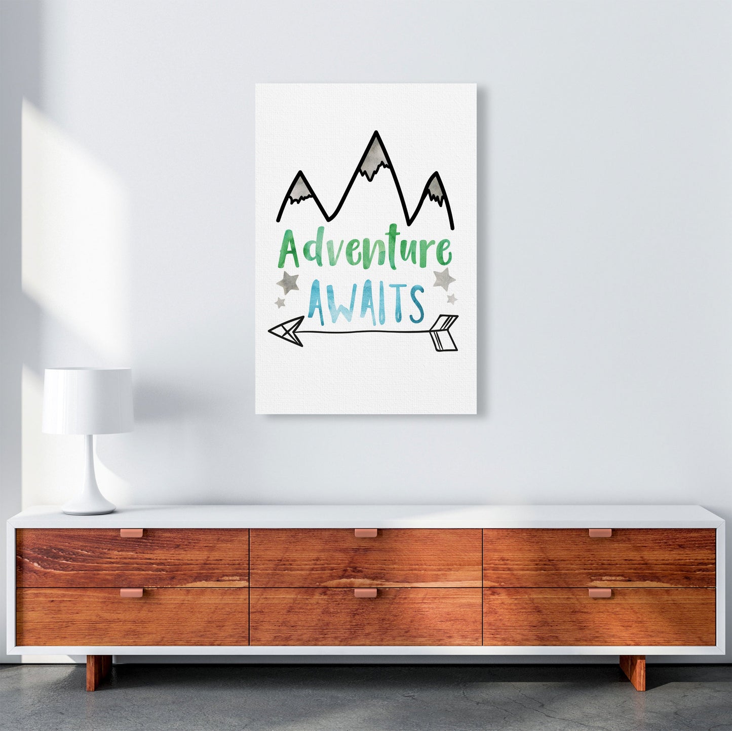 Avelena | Abenteuer warten Aquarell Modern Druck