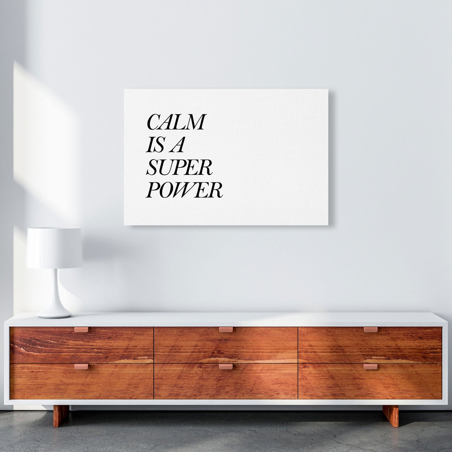 Avelena | Calm Is A Superpower Rahmen Typografie Wandkunstdruck