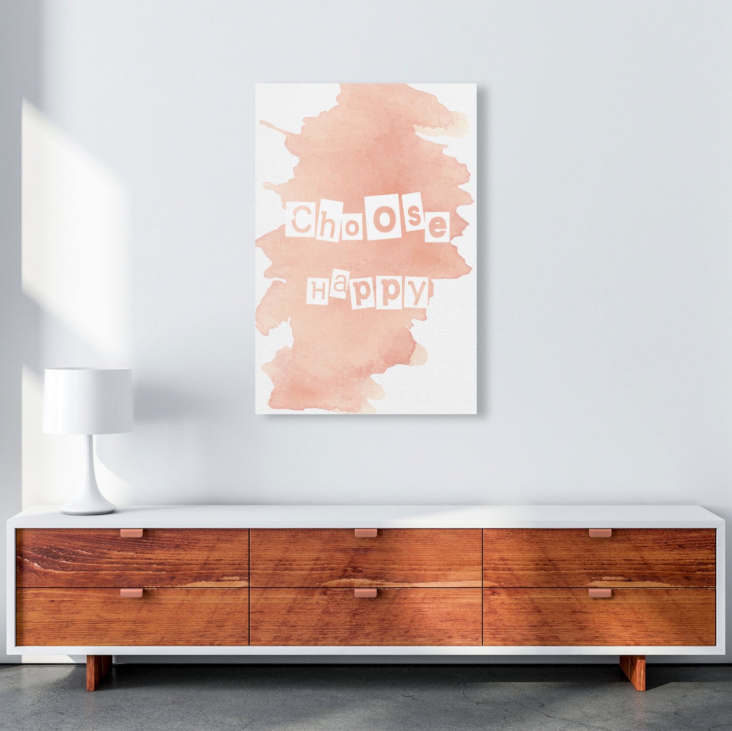 Avelena | Wähle Happy Peach Aquarell Moderne Druck