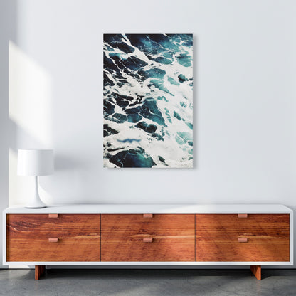 Avelena | Blau Weiß Wasser Moderne Druck, Rahmen Botanische & Natur Kunst Druck